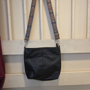 Bohemian Blue and Gold Patterned Guitar Strap